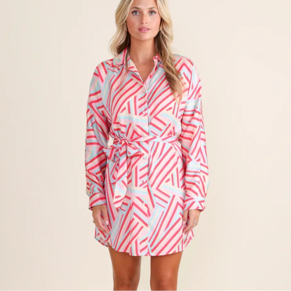 S'Edge Apparel Margaret Dress. Colorful Geometric Dress
